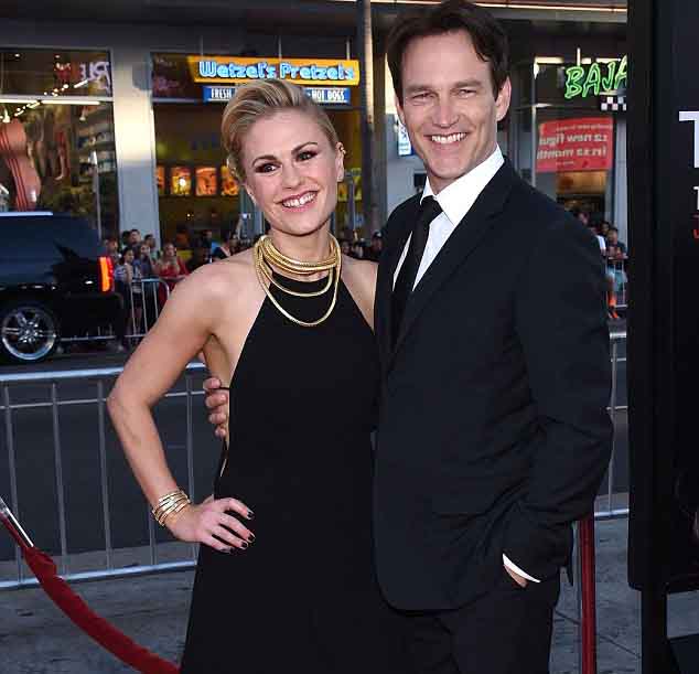 Anna Paquin  with her husband Stephen Moyer.